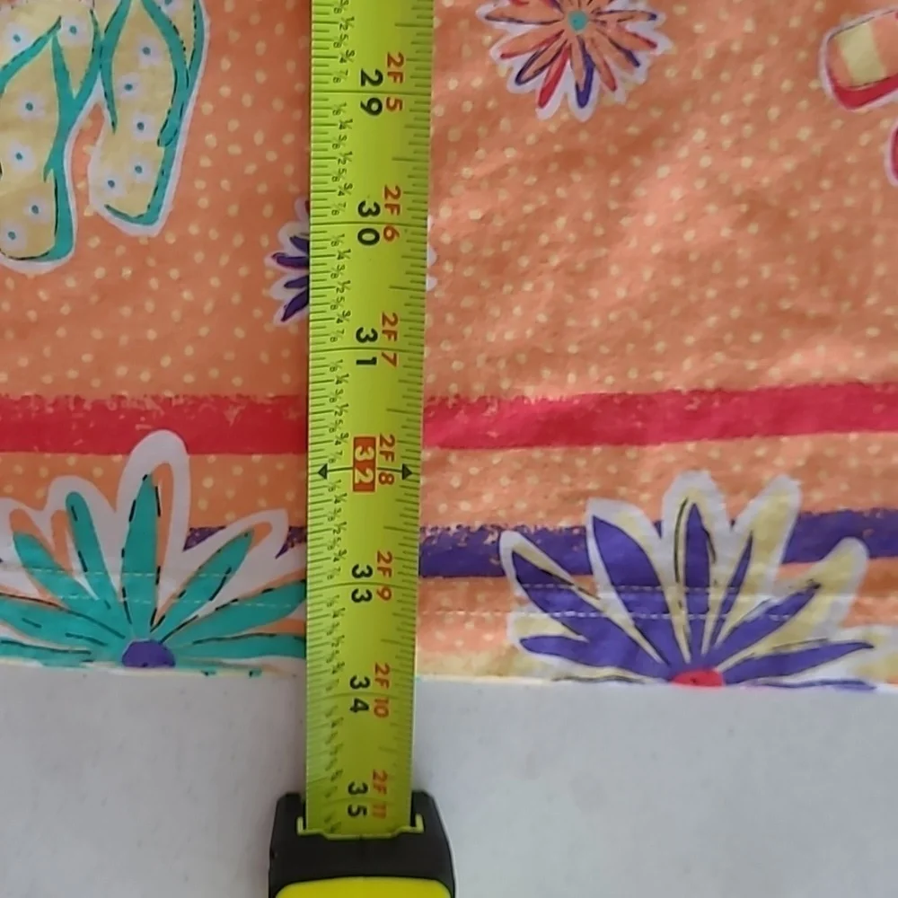 💥3for$12💥 On White women's swimsuit cover-up with Flip-Flop Print size Medium